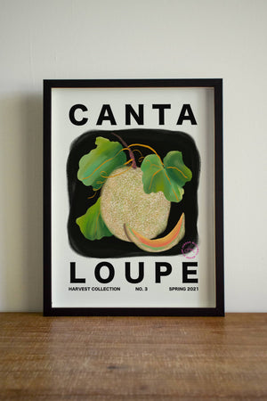 Cantaloupe Vertical Art Print - Jordan McDowell - art print - painting - home decor