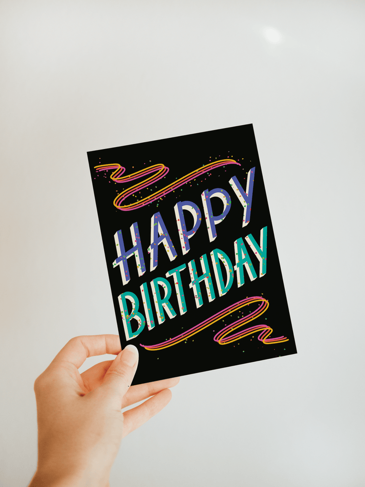 "Happy Birthday" Greeting Card - Jordan McDowell - art print - painting - home decor
