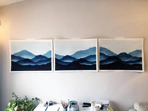 Mei Triptych | Blue Ridge Mountain Collection | SOLD - Jordan McDowell - art print - painting - home decor