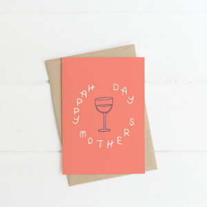 Wine "Happy Mother's Day" Card - Jordan McDowell - art print - painting - home decor