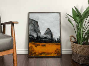 "Yosemite in Autumn" Vertical Landscape Canvas Art Print