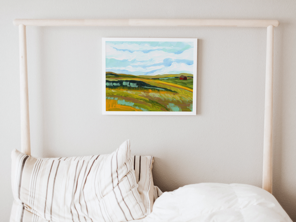 "Swedish Fields Abstracted" Horizontal Fine Art Print - Jordan McDowell - art print - painting - home decor