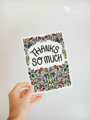 "Thanks so Much" Greeting Card - Jordan McDowell - art print - painting - home decor