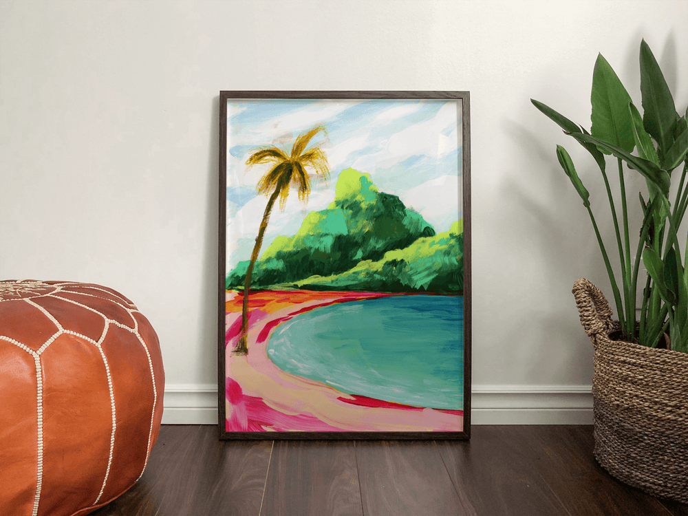 Tropics 011 Vertical Landscape Canvas Art Print