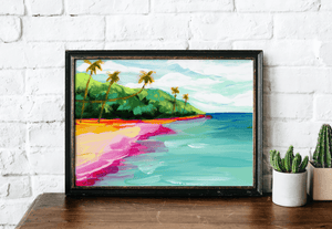 Tropics 007 Horizontal Landscape Canvas Art Print