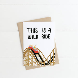 "This is a Wild Ride" Greeting Card - Jordan McDowell - art print - painting - home decor