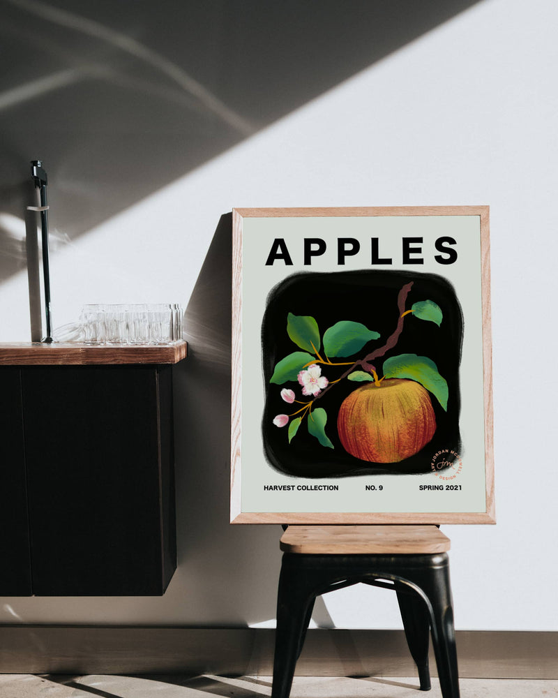 Apples Vertical Art Print - Jordan McDowell - art print - painting - home decor