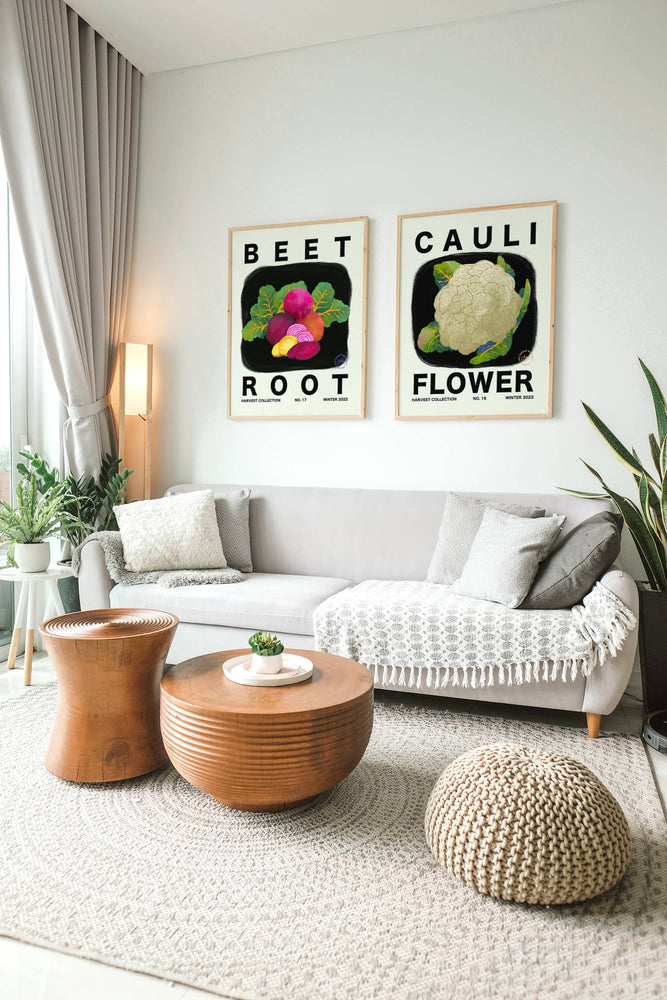 Cauliflower Vertical Art Print - Jordan McDowell - art print - painting - home decor