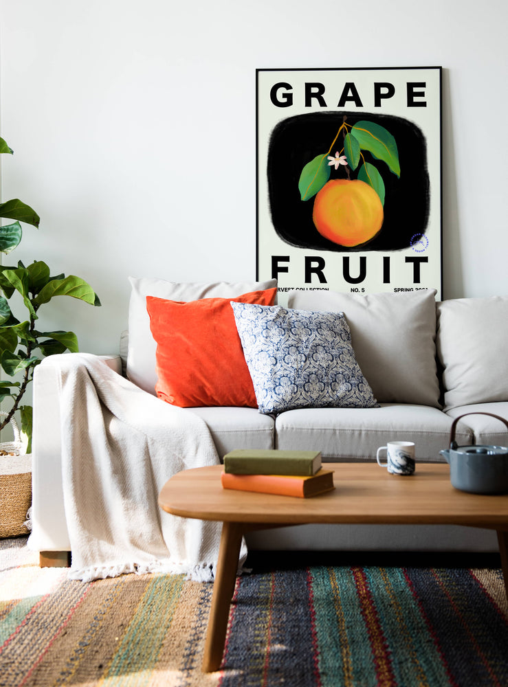 Grapefruit Vertical Art Print - Jordan McDowell - art print - painting - home decor