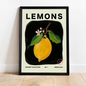 Lemons Vertical Art Print - Jordan McDowell - art print - painting - home decor