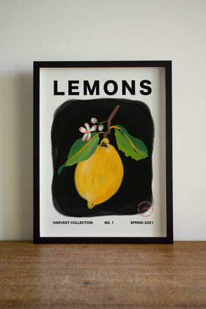 Lemons Vertical Art Print - Jordan McDowell - art print - painting - home decor