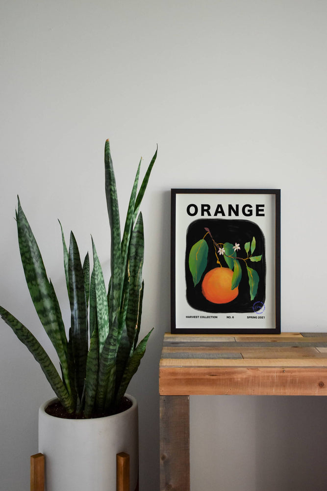 Orange Vertical Art Print - Jordan McDowell - art print - painting - home decor