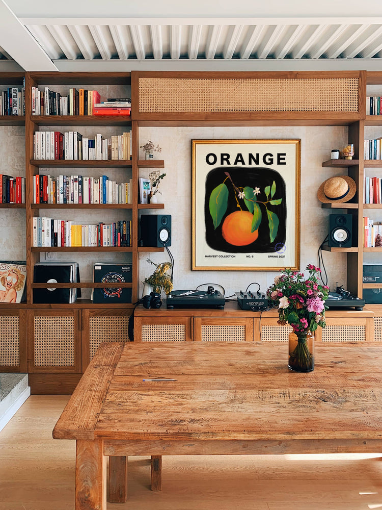 Orange Vertical Art Print - Jordan McDowell - art print - painting - home decor