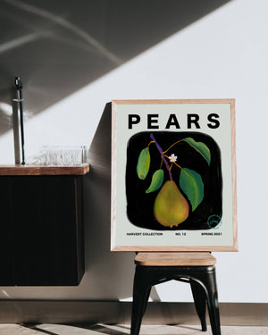 Pears Vertical Art Print - Jordan McDowell - art print - painting - home decor